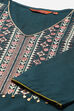Bottle Green LIVA Straight Kurta image number 1