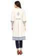 Off White Straight Cotton Kurta image number 5
