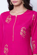 Green Poly Cotton Straight Kurta image number 1