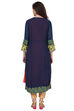 Indigo Straight Viscose Kurta image number 4