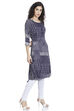 Pink A Line Wool Kurta image number 3
