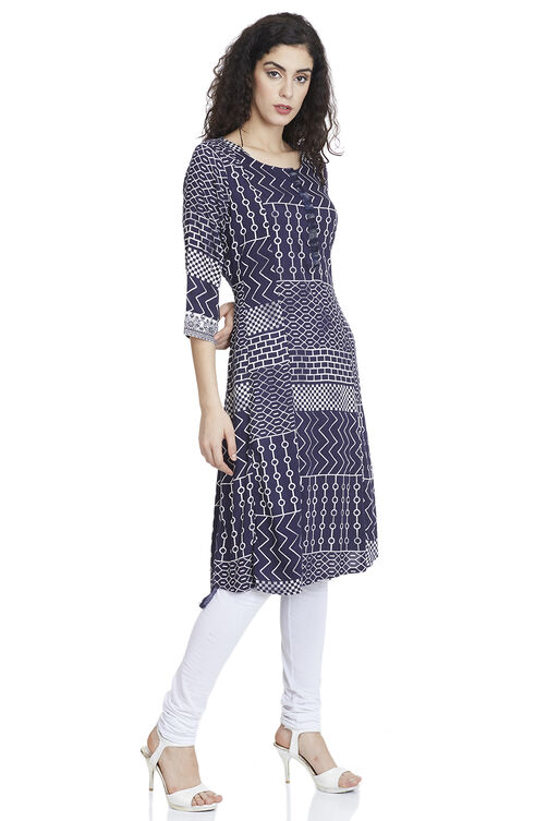 Pink A Line Wool Kurta image number 3