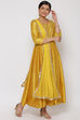 Lime Green Poly Cotton Kalidar Suit Set image number 3