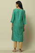 Green Viscose Straight Kurta image number 3