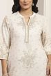 White Rayon Straight Suit Sets image number 1