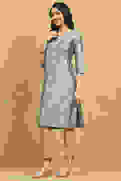 Green Printed Straight Kurta image number 2