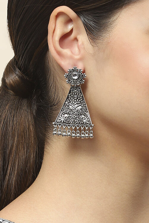Oxidised Alloy Earrings image number 1