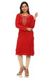 Dark Pink Straight Acrylic Kurta image number 0