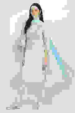 Blue Cotton Straight Set image number 0