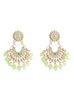 Sea Green Metal Brass Earrings image number 2