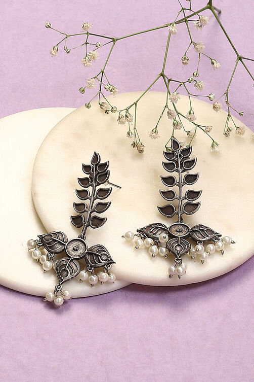 Oxidised Alloy Earrings image number 0
