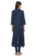 Indigo Asymmetric Viscose Kurta image number 4