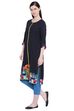 Black Rayon Straight Kurta image number 2