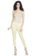 Cream Cotton Leggings image number 4