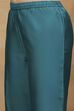 Emerald Green Viscose Blend Straight Printed  image number 2