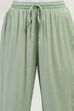Sage Green Solid Regular Pants image number 1