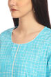 Blue Kalidar Cotton Kurta image number 1