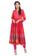 Off White Kalidar Viscose Rayon Kurta image number 4