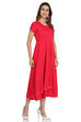 Fuchsia Kalidar Viscose Dress image number 3