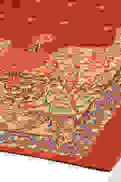 Rust Polyester Straight Printed Kurta Palazzo Suit Set image number 3