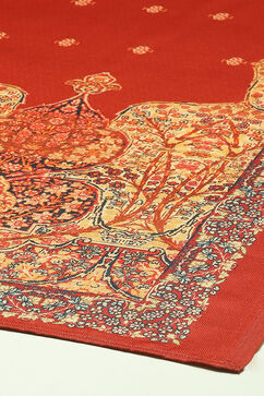 Rust Polyester Straight Printed Kurta Palazzo Suit Set image number 3