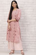 Red Art Silk Straight Kurta image number 0