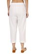 White Cotton Slim Pants image number 4