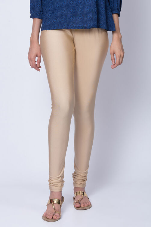 Gold Poly Cotton Churidar image number 0