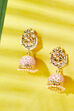 Pink Metal Brass Earrings image number 4