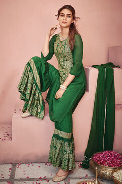 Green Art Silk Dupatta image number 0