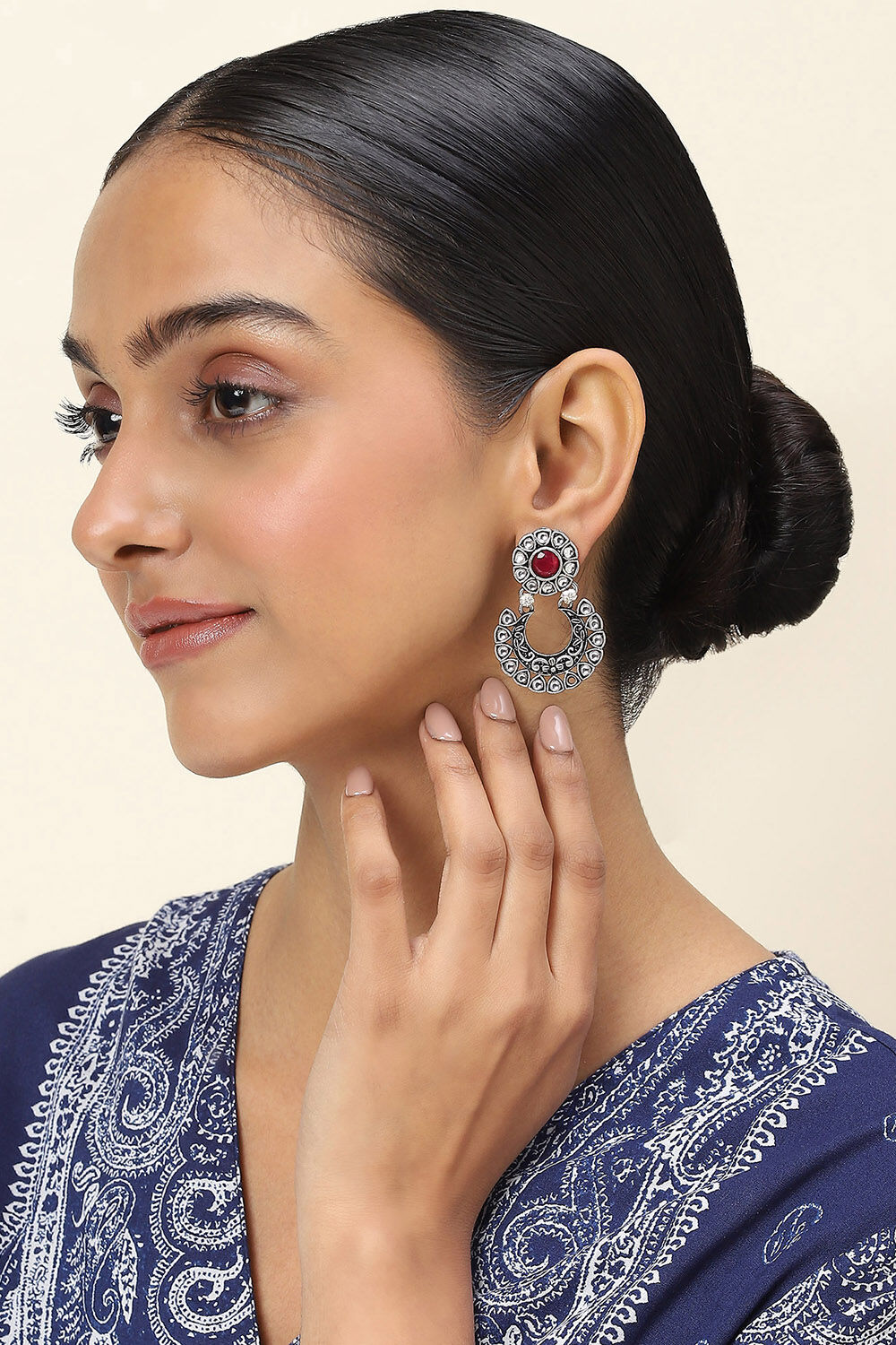 Pink Alloy Drop & Danglers image number 3