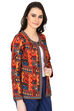 Red Straight Modal Jacket image number 3