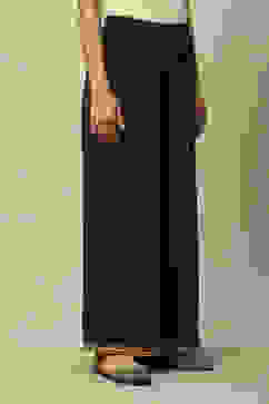 Black LIVA Straight Printed Palazzo image number 3