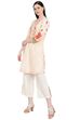 Peach Cotton Straight Kurta image number 2