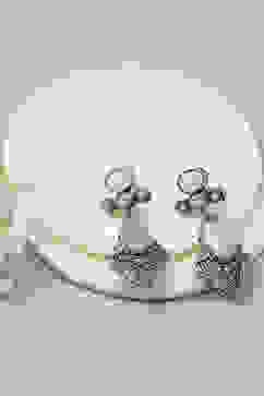 Apple Green Oxidised Alloy Earrings image number 0