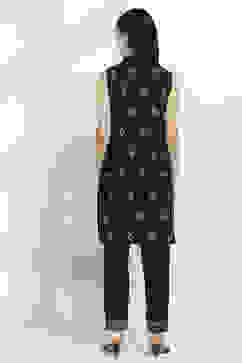 Black Printed Straight Co-ord Set image number 4