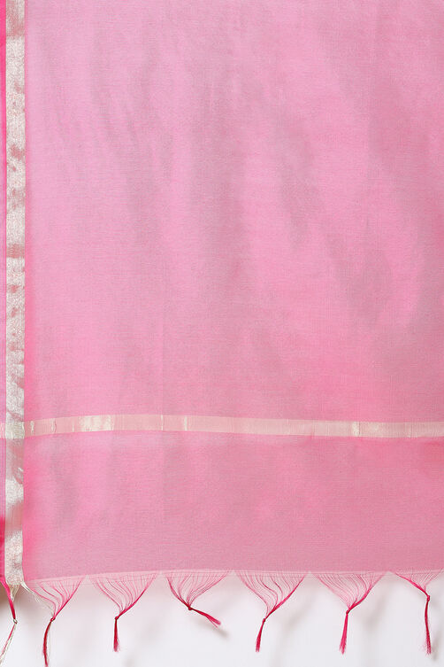 Pink Straight Solid Suit Set image number 2