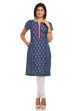 Indigo Straight Cotton Kurta image number 0