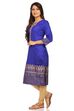Blue Straight Polyester Kurta image number 2