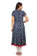 Indigo Flared Cotton Kurta image number 3
