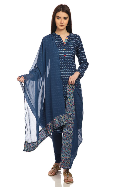 Indigo Polyester Stoles image number 1