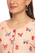 Peach Straight Viscose Kurta image number 1