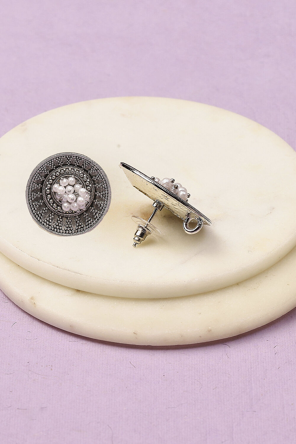 Oxidised Alloy Earrings image number 2