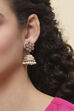 Pink Brass Jhumka image number 1