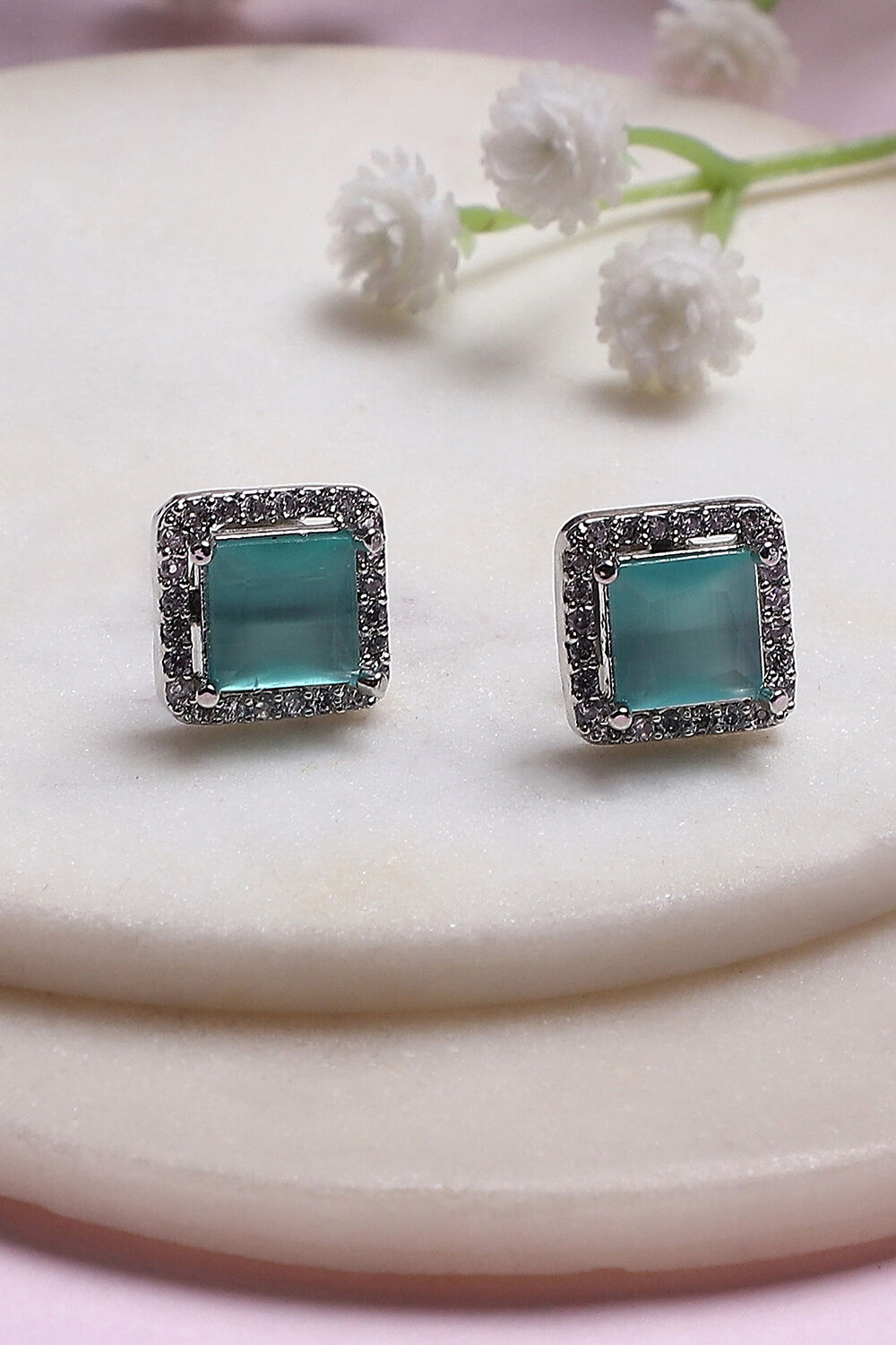 Mint Green Alloy Studs image number 0
