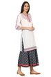 White Straight Cotton Kurta image number 2