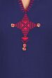 Blue Cotton Straight Kurta image number 4