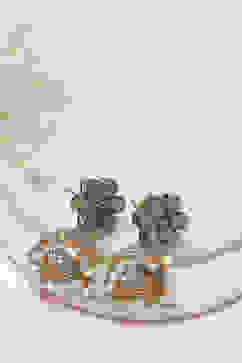 Green Brass Jhumka image number 0