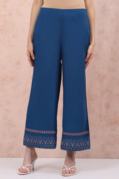 Indigo LIVA Palazzo Pants image number 0