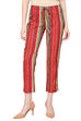 Indigo Poly Cotton Multicolored Slim Pants image number 0